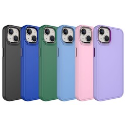 Apple iPhone 14 Plus Case Metal Frame and Button Design Hard Zore Botox Cover - 7