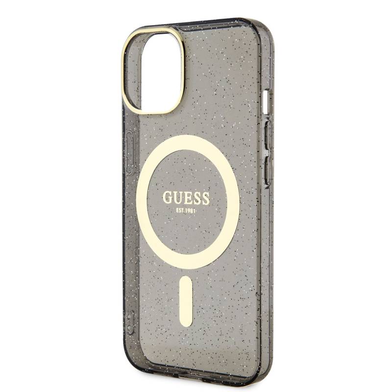 Apple iPhone 14 Plus Kılıf GUESS Magsafe Şarj Özellikli Glitter Kapak - 2