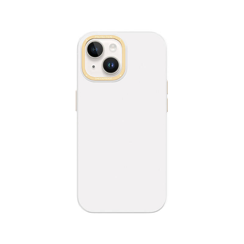 Apple iPhone 14 Plus Kılıf Metal Kamera Çerçeveli Recci Glaze Serisi Kapak - 1