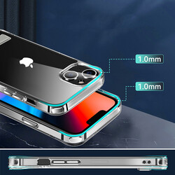 Apple iPhone 14 Plus Kılıf Standlı Şeffaf Silikon Zore L-Stand Kapak - 7
