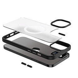 Apple iPhone 14 Plus Kılıf Wireless Şarj Özellikli Zore Hibrit Magsafe Kapak - 5