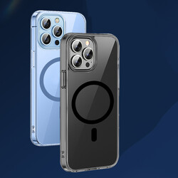 Apple iPhone 14 Plus Wiwu M-safe Şarj Özellikli Lens Korumalı Şeffaf Silikon Kapak - 7