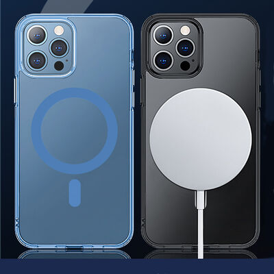 Apple iPhone 14 Plus Wiwu M-safe Şarj Özellikli Lens Korumalı Şeffaf Silikon Kapak - 15