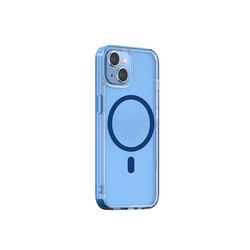 Apple iPhone 14 Plus Wiwu M-safe Şarj Özellikli Lens Korumalı Şeffaf Silikon Kapak - 1