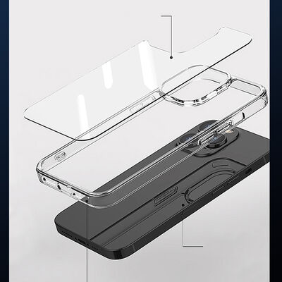 Apple iPhone 14 Plus Wiwu Magsafe Şarj Özellikli Lens Korumalı Şeffaf Silikon Kapak - 14