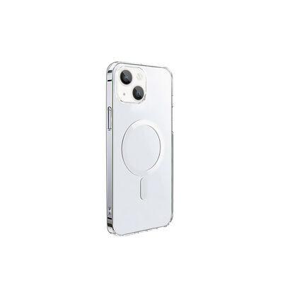 Apple iPhone 14 Plus Wiwu Magsafe Şarj Özellikli Lens Korumalı Şeffaf Silikon Kapak - 16