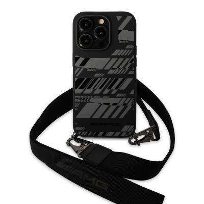 Apple iPhone 14 Pro Case AMG Liquid Silicone Strap Graphic Design Cover with Phone Strap - 2