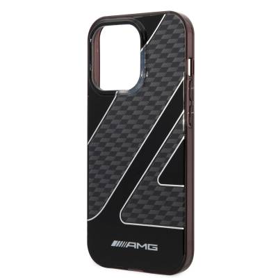 Apple iPhone 14 Pro Case AMG Transparent Double Layer Checkered Flag Design Cover - 5