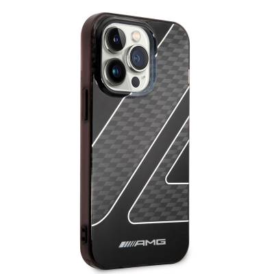 Apple iPhone 14 Pro Case AMG Transparent Double Layer Checkered Flag Design Cover - 8