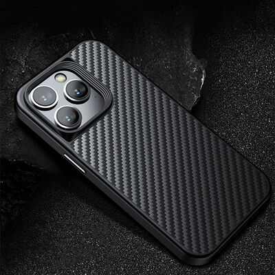 Apple iPhone 14 Pro Case Aramid Carbon Fiber with Magsafe Wlons Radison Cover - 14