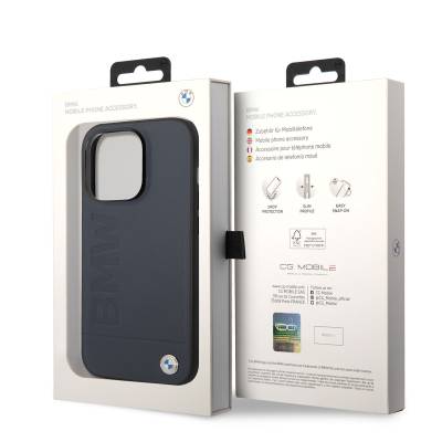 Apple iPhone 14 Pro Case BMW Magsafe Charging Featured Leather Hot Seal Printed Logo Design Cover - 4