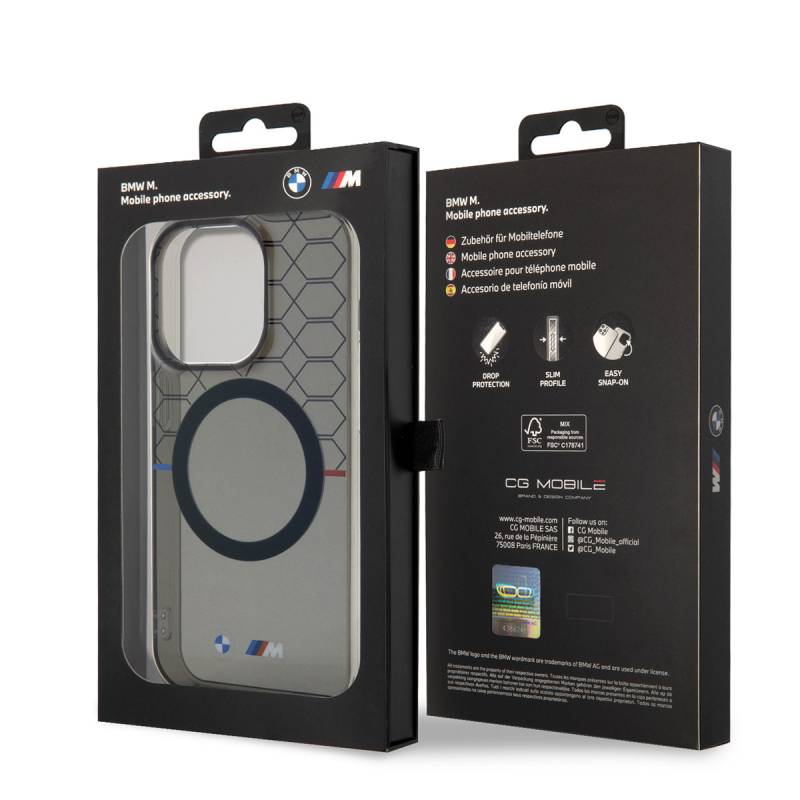 Apple iPhone 14 Pro Case BMW Magsafe Transparent M Design Cover with Charging - 7