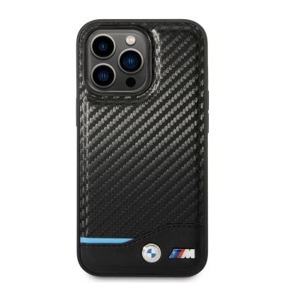 Apple iPhone 14 Pro Case BMW PU Leather And Carbon Design Cover - 7