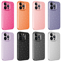 Apple iPhone 14 Pro Case Camera Protected Glittery Luxury Zore Cotton Cover - 10