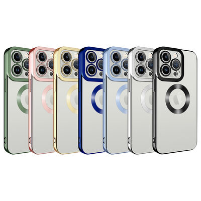 Apple iPhone 14 Pro Case Camera Protected Zore Omega Cover With Logo - 2
