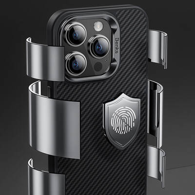 Apple iPhone 14 Pro Case Carbon Fiber Benks Hybrid ArmorPro 600D Kevlar Cover with Magsafe Charging Feature - 14