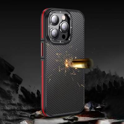 Apple iPhone 14 Pro Case Carbon Fiber Look Wlons Marine Cover - 5