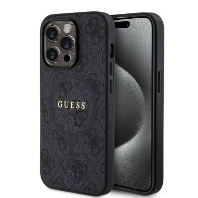 Apple iPhone 14 Pro Case Guess Original Licensed Magsafe Charging Featured 4G Patterned Text Logo Cover - 2