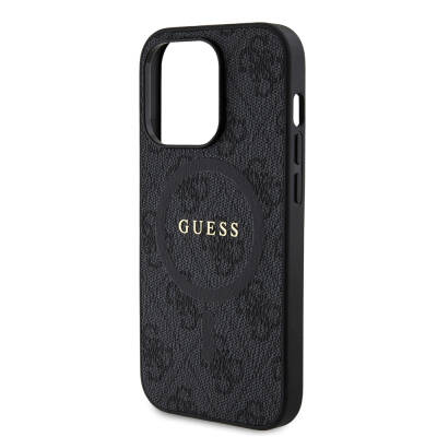 Apple iPhone 14 Pro Case Guess Original Licensed Magsafe Charging Featured 4G Patterned Text Logo Cover - 6