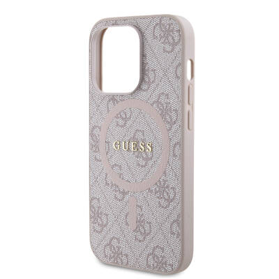 Apple iPhone 14 Pro Case Guess Original Licensed Magsafe Charging Featured 4G Patterned Text Logo Cover - 19