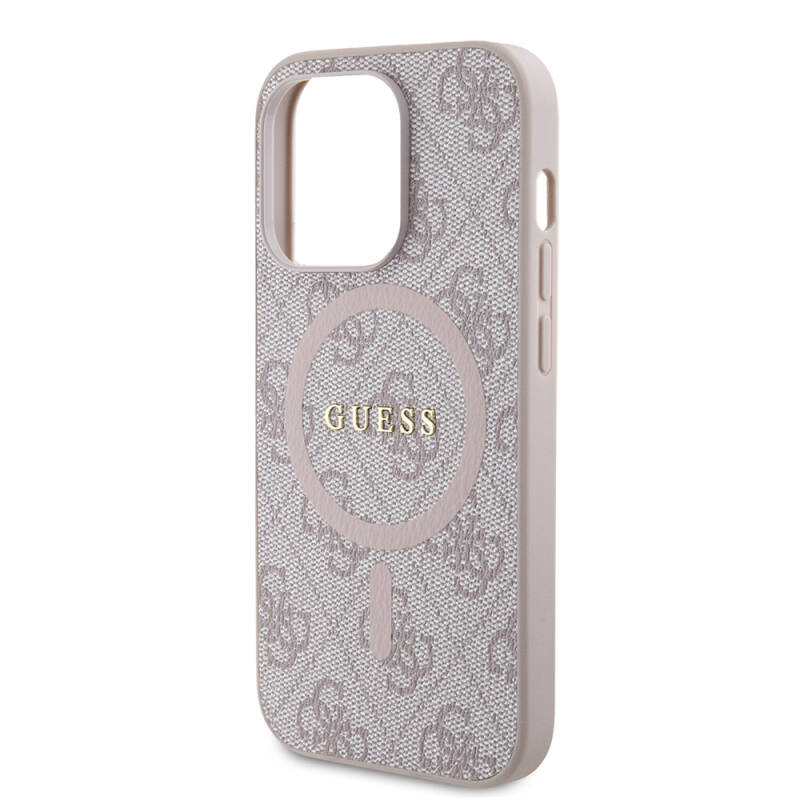 Apple iPhone 14 Pro Case Guess Original Licensed Magsafe Charging Featured 4G Patterned Text Logo Cover - 19