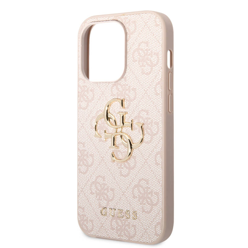 Apple iPhone 14 Pro Case Guess PU Leather Cover with Large Metal Logo Design - 5