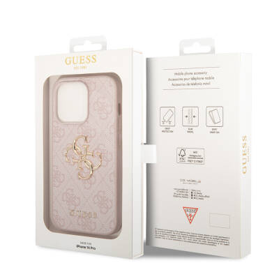Apple iPhone 14 Pro Case Guess PU Leather Cover with Large Metal Logo Design - 7