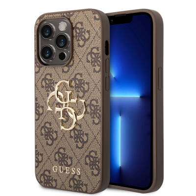 Apple iPhone 14 Pro Case Guess PU Leather Cover with Large Metal Logo Design - 17