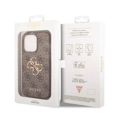Apple iPhone 14 Pro Case Guess PU Leather Cover with Large Metal Logo Design - 23