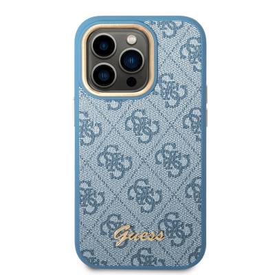 Apple iPhone 14 Pro Case GUESS PU Leather Metal Logo Design Cover - 3