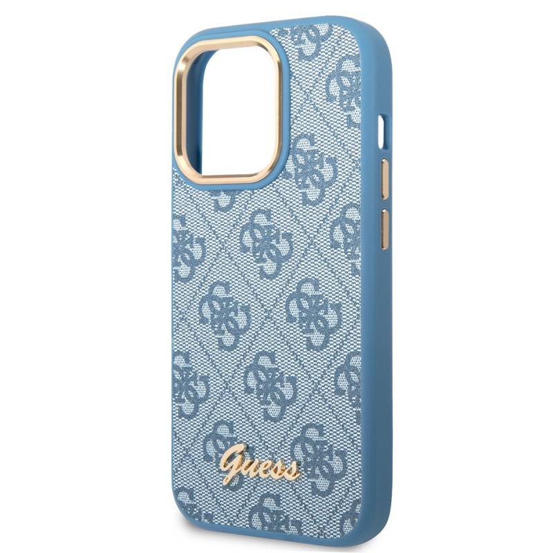 Apple iPhone 14 Pro Case GUESS PU Leather Metal Logo Design Cover - 5