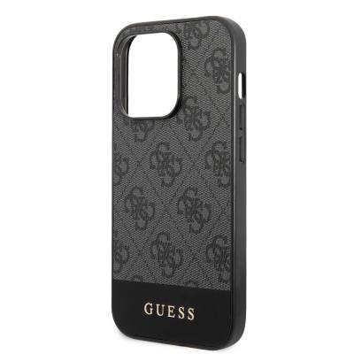 Apple iPhone 14 Pro Case GUESS PU Leather Stripe Logo Design Cover - 5