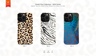 Apple iPhone 14 Pro Case HD Patterned Kajsa Shield Plus Wild Series Cover - 10