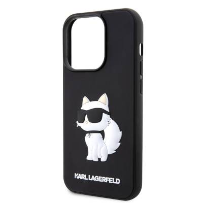 Apple iPhone 14 Pro Case Karl Lagerfeld 3D Rubber Choupette Design Cover - 7