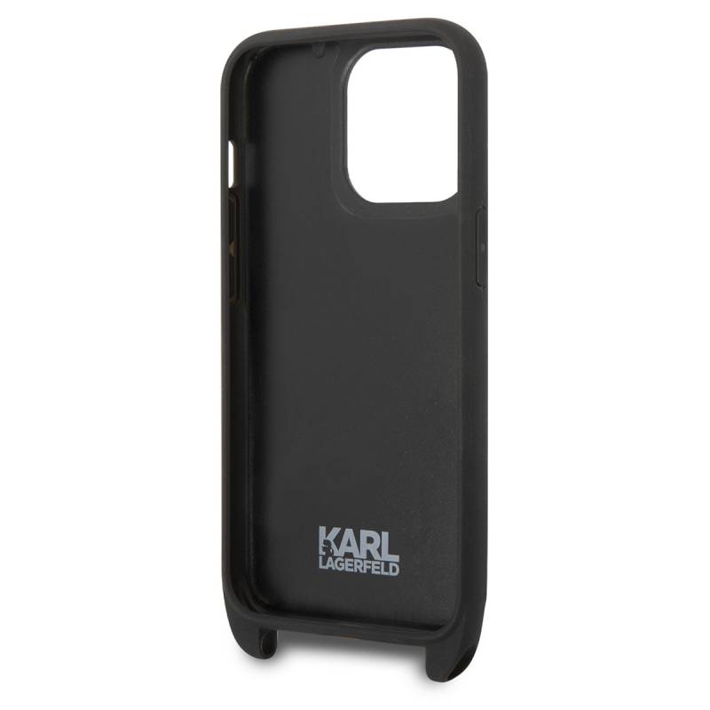 Apple iPhone 14 Pro Case Karl Lagerfeld Karl Design Cover with Neck Strap - 2