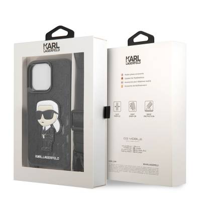 Apple iPhone 14 Pro Case Karl Lagerfeld Karl Design Cover with Neck Strap - 3