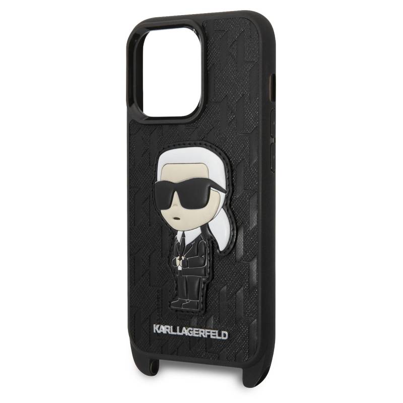 Apple iPhone 14 Pro Case Karl Lagerfeld Karl Design Cover with Neck Strap - 6