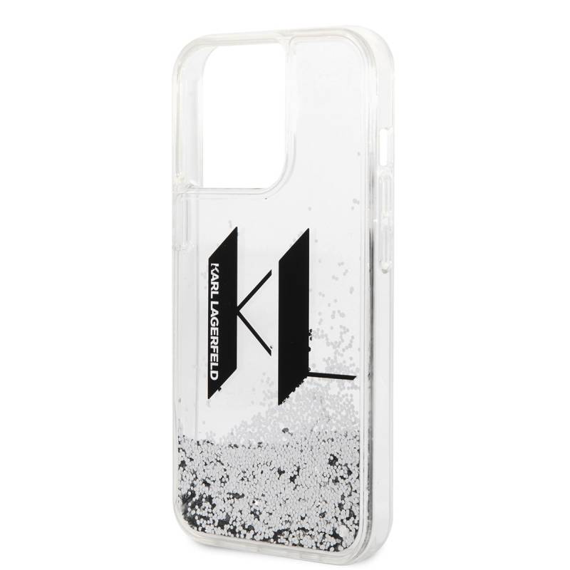 Apple iPhone 14 Pro Case Karl Lagerfeld Liquid Glitter Design Cover - 2