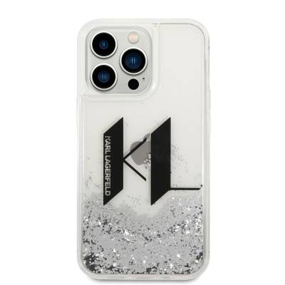 Apple iPhone 14 Pro Case Karl Lagerfeld Liquid Glitter Design Cover - 6