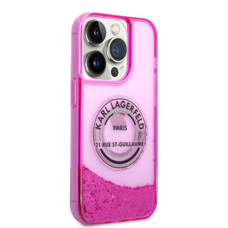 Apple iPhone 14 Pro Case Karl Lagerfeld Liquid Glitter RSG Design Cover - 9