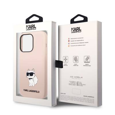 Apple iPhone 14 Pro Case Karl Lagerfeld Silicone Choupette Design Cover - 3