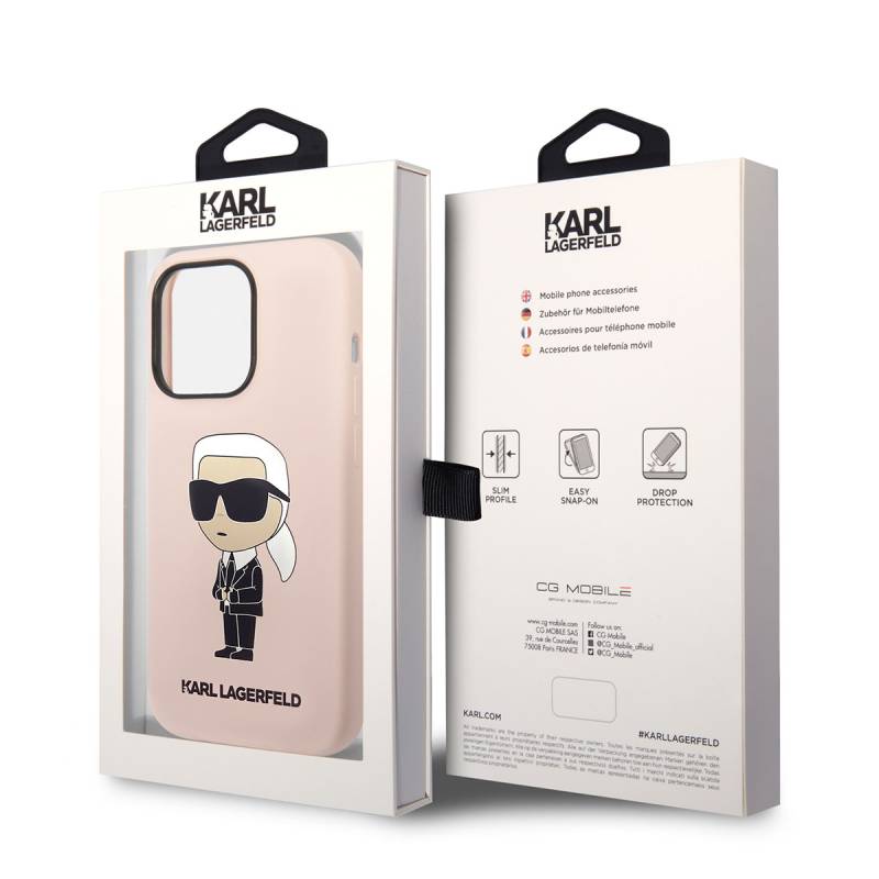 Apple iPhone 14 Pro Case Karl Lagerfeld Silicone Karl Design Cover - 7