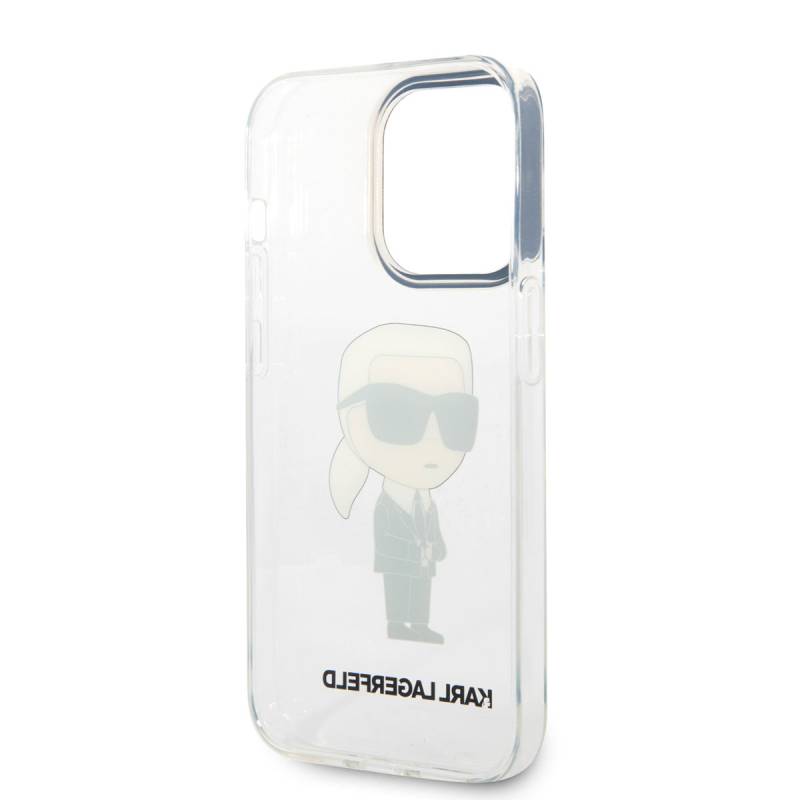 Apple iPhone 14 Pro Case Karl Lagerfeld Transparent Iconic Karl Design Cover - 2