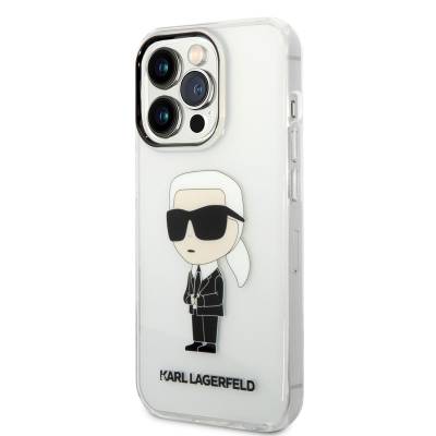 Apple iPhone 14 Pro Case Karl Lagerfeld Transparent Iconic Karl Design Cover - 7