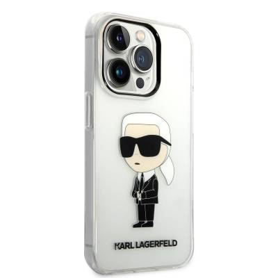 Apple iPhone 14 Pro Case Karl Lagerfeld Transparent Iconic Karl Design Cover - 8