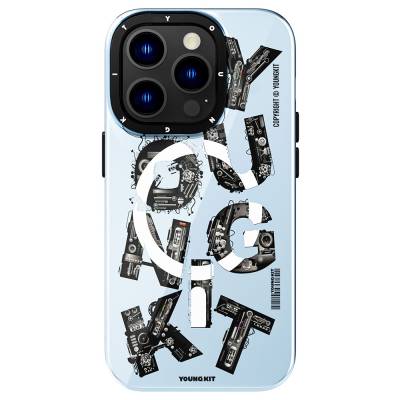 Apple iPhone 14 Pro Case Magsafe Charging Feature Text Themed YoungKit Mechanic Series Cover - 1