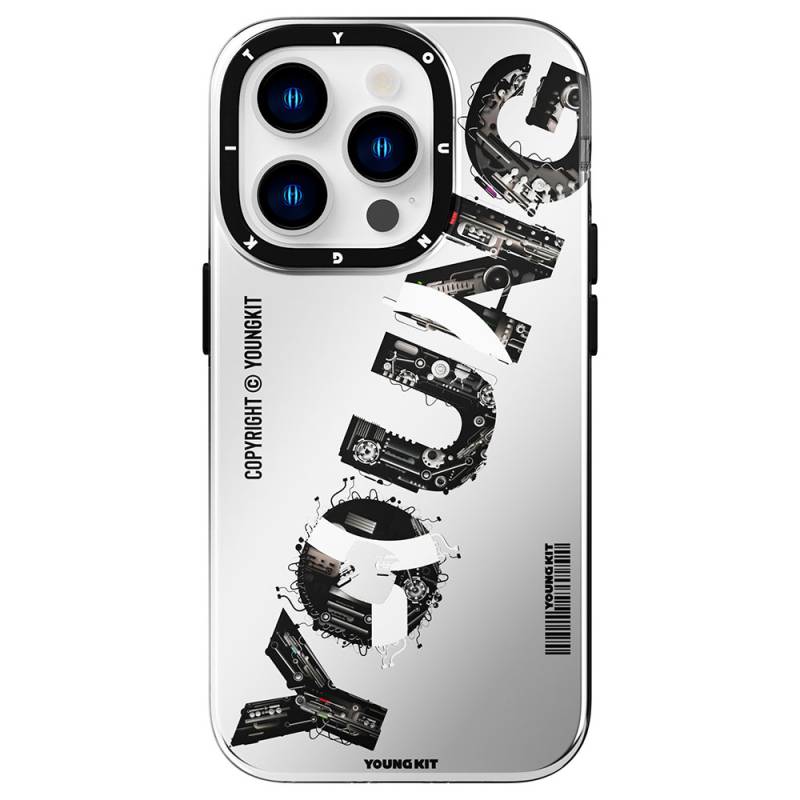 Apple iPhone 14 Pro Case Magsafe Charging Feature Text Themed YoungKit Mechanic Series Cover - 8