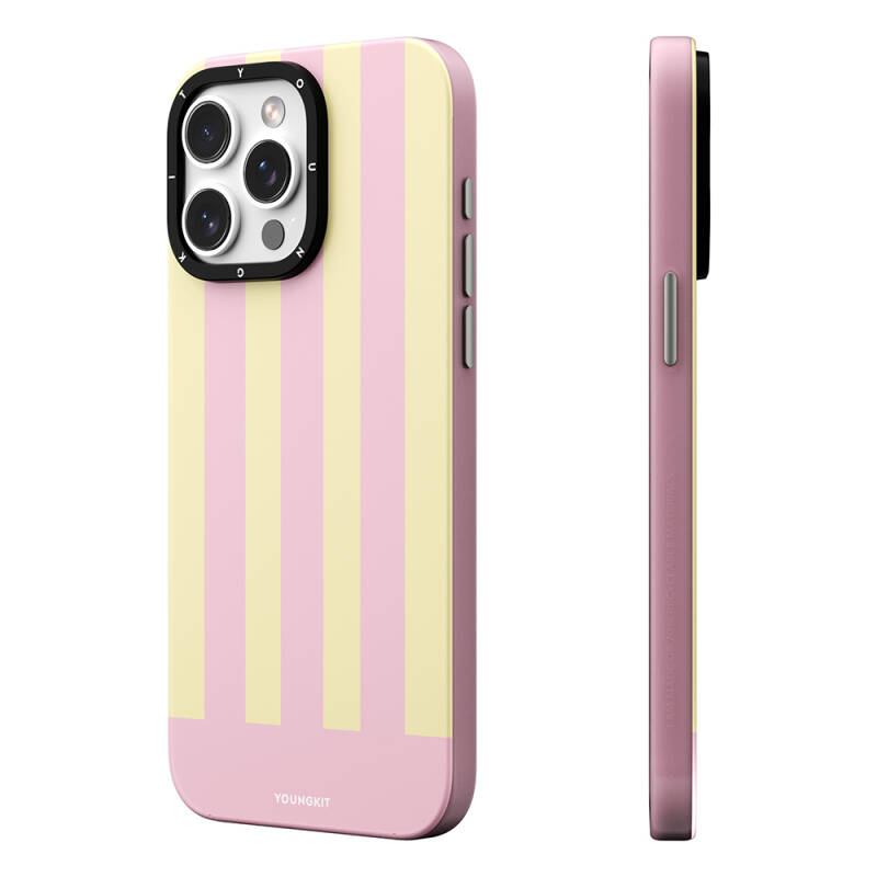 Apple iPhone 14 Pro Case Magsafe Charging Feature Youngkit Striped Piano Keys Series Cover - 4