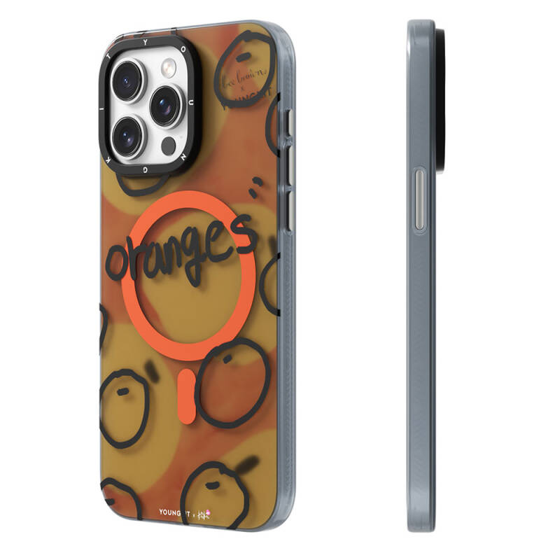 Apple iPhone 14 Pro Case Magsafe Charging Featured Bee Brown Designed Youngkit Funny Series Cover - 3