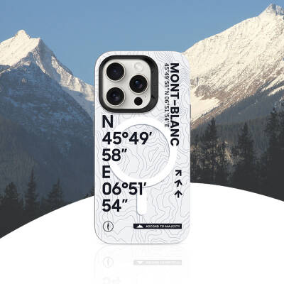 Apple iPhone 14 Pro Case Magsafe Charging Featured Coordinate Text Pattern Benks Summit Series Cover - 4